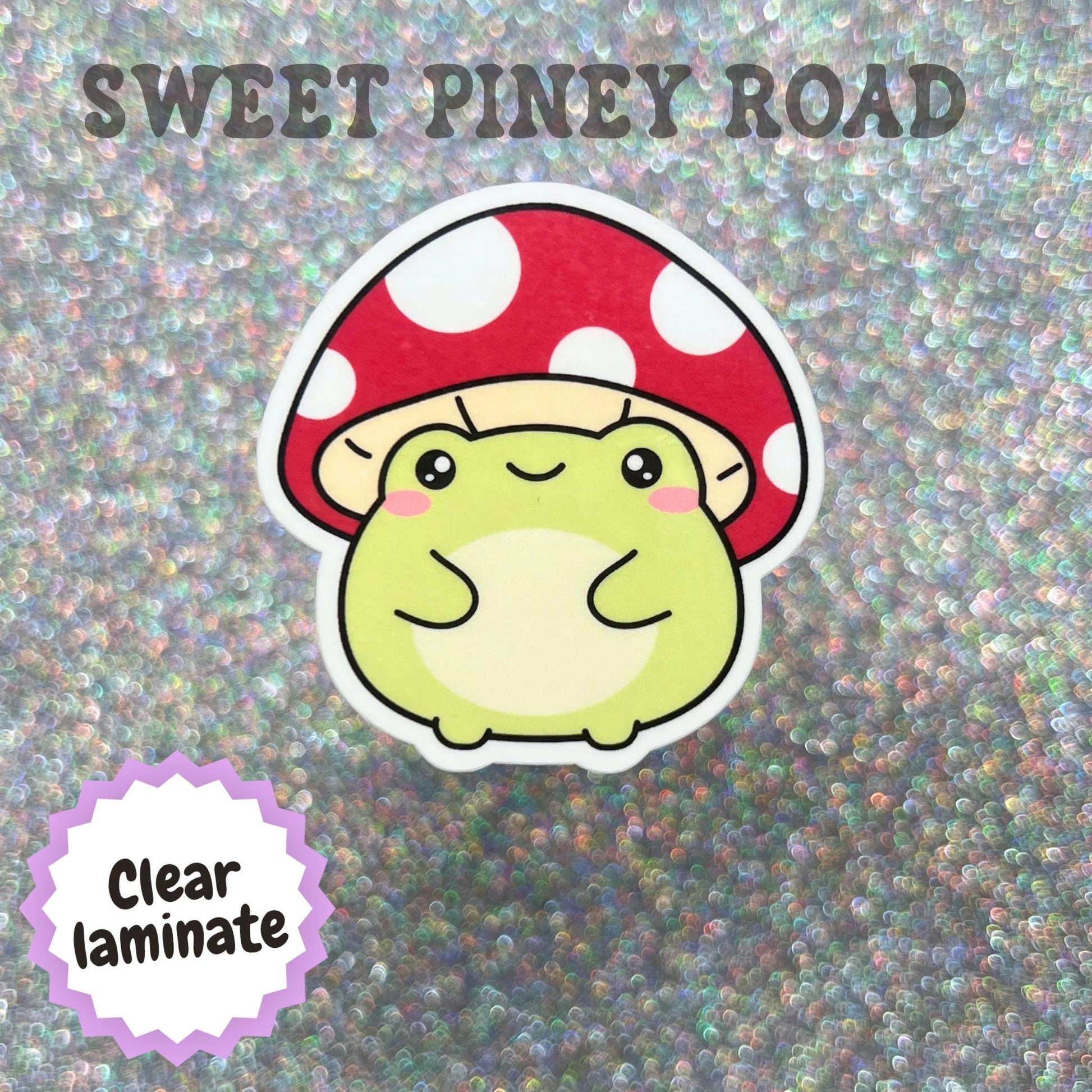 Toad Mushroom Sticker, Cute Frog Mushroom Decal, Kawaii Cottagecore Sticker, Whimsical Nature Art, Frog Lover Gift