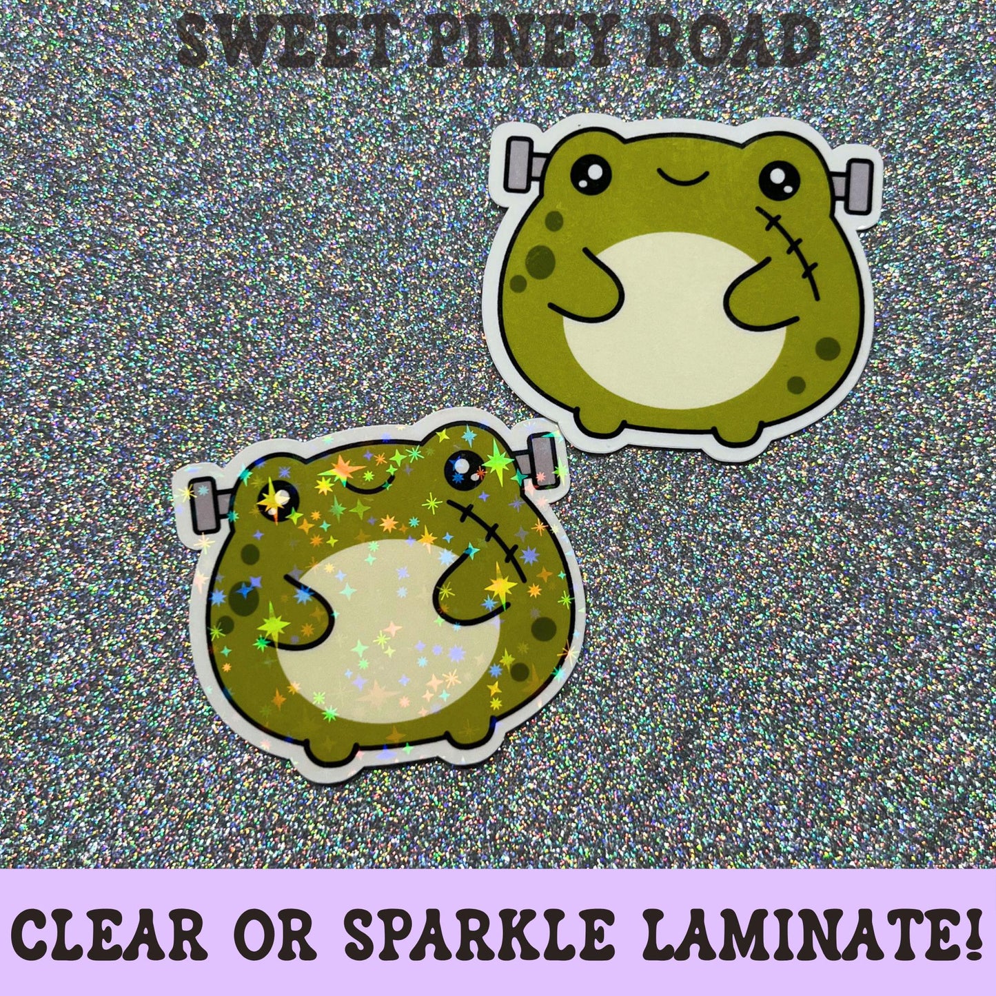 Frankenstein Toad Sticker, Cute Halloween Frog Decal, Kawaii Monster Toad Art, Spooky Season Sticker, Frog Lover Gift