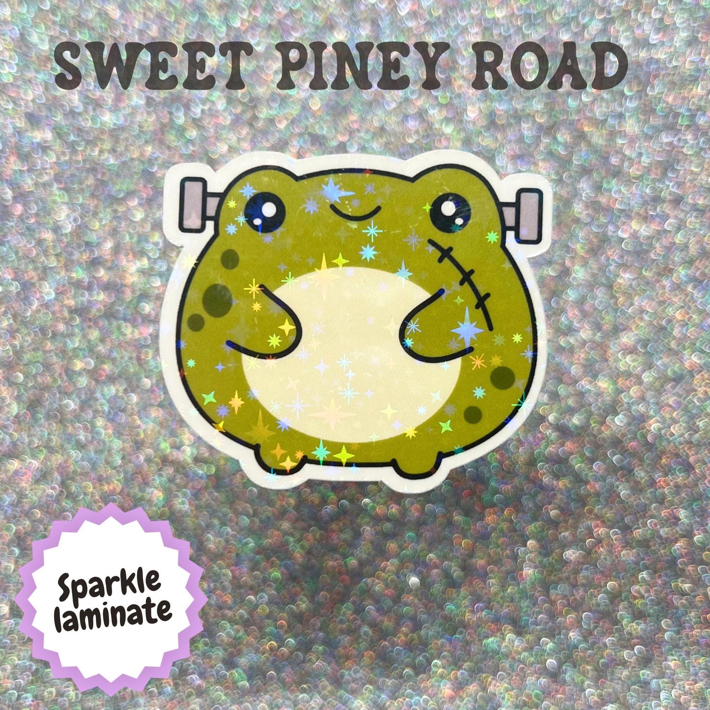 Frankenstein Toad Sticker, Cute Halloween Frog Decal, Kawaii Monster Toad Art, Spooky Season Sticker, Frog Lover Gift