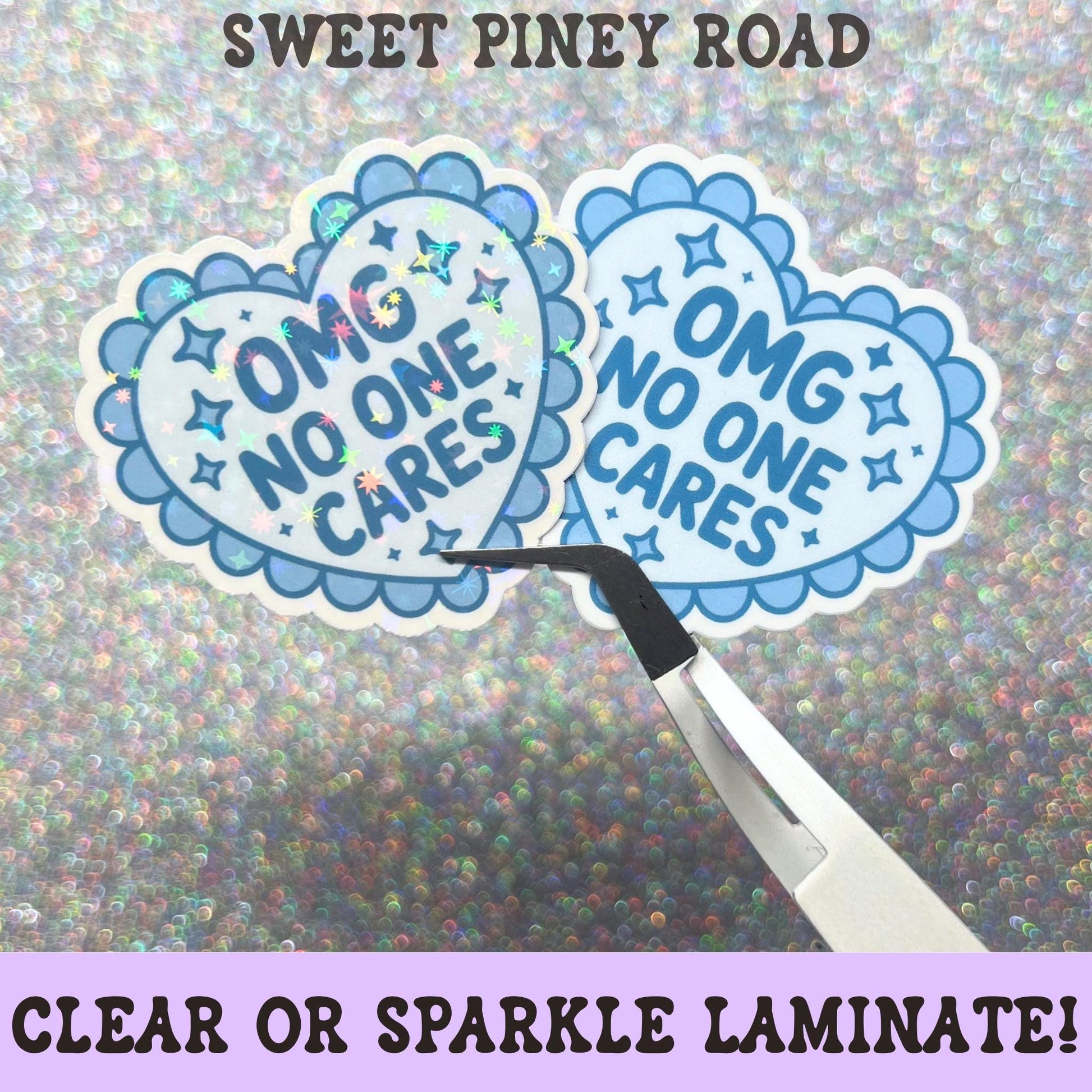 OMG No One Cares Sticker, Funny Sarcastic Sticker, Passive Aggressive Decal, Sassy Office Humor, Coworker Gift