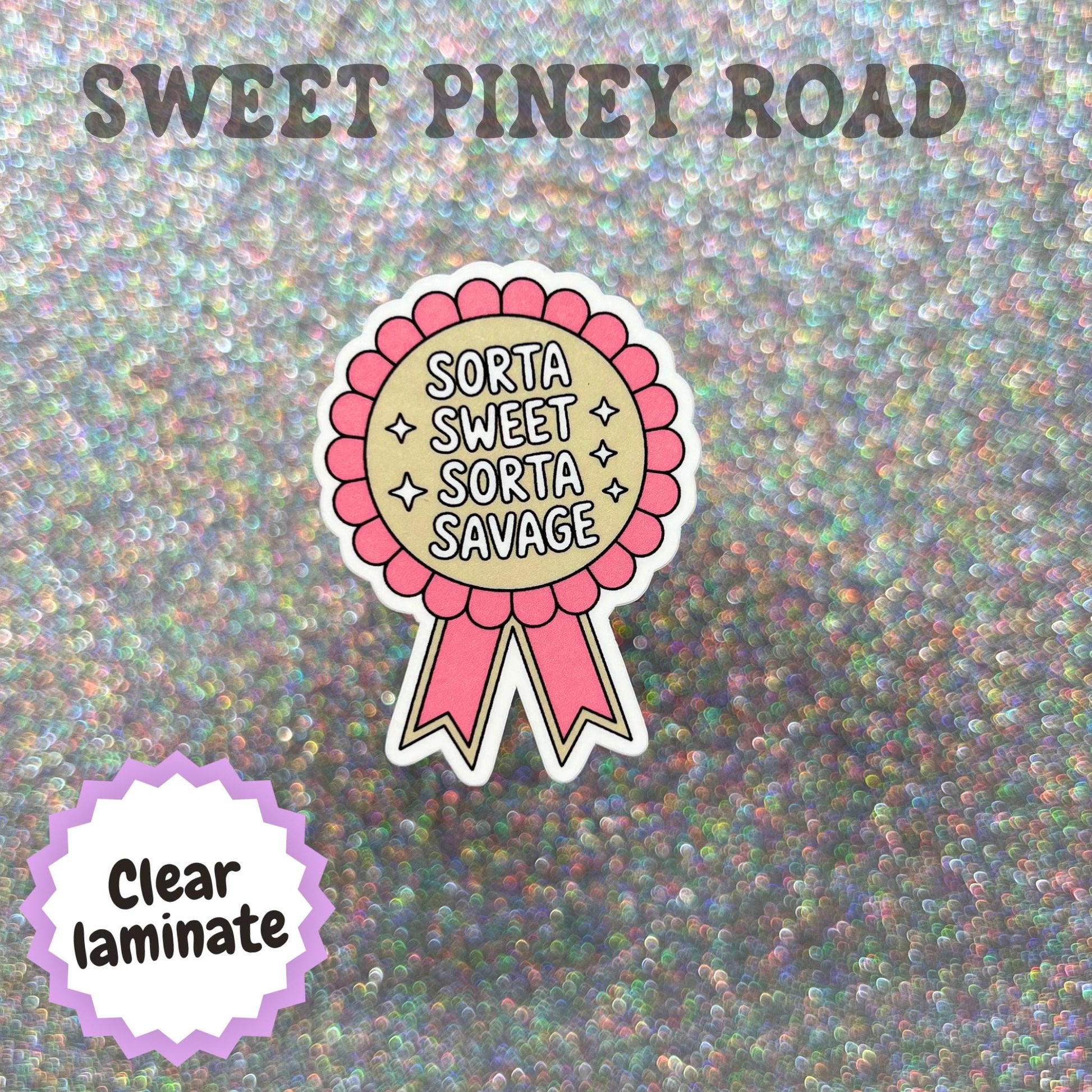 Sorta Sweet Sorta Savage Sticker, Funny Attitude Sticker, Cute Sarcastic Decal, Pink Coquette Humor Gift, Sassy Quote Sticker