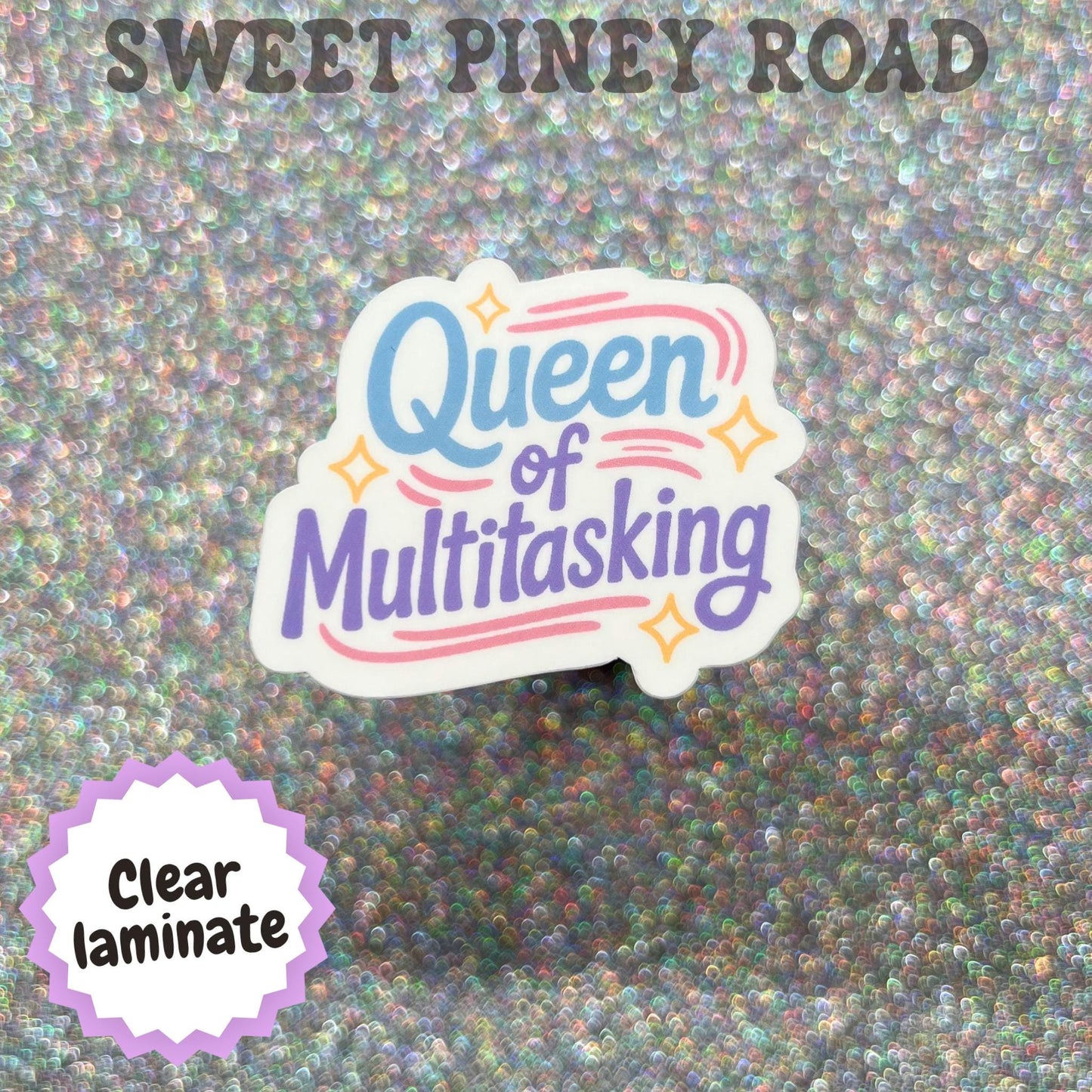 Queen of Multitasking Sticker, Office Worker Gift, Career Woman Decal, Productivity Humor, Coworker Gift, Desk Accessory