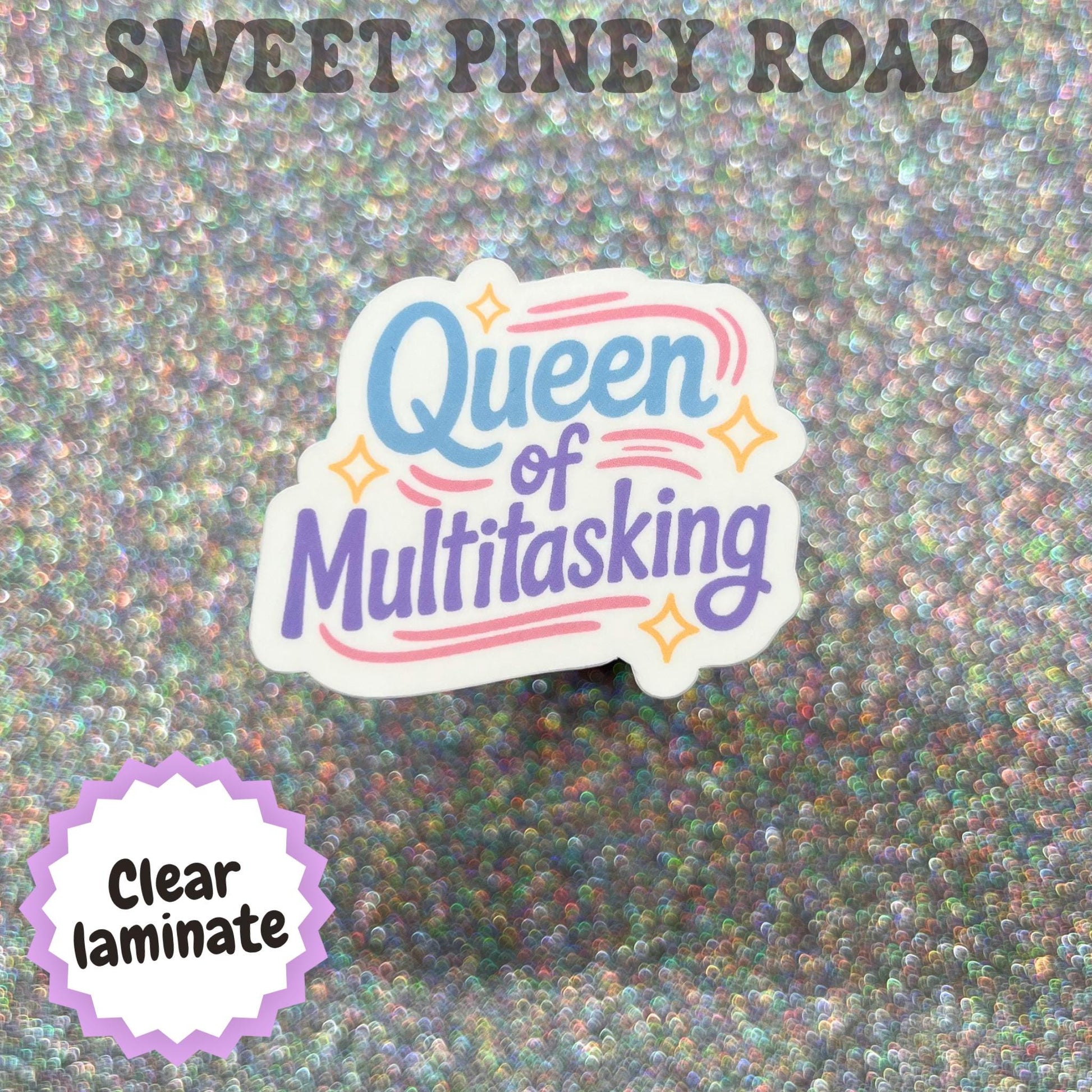 Queen of Multitasking Sticker, Office Worker Gift, Career Woman Decal, Productivity Humor, Coworker Gift, Desk Accessory