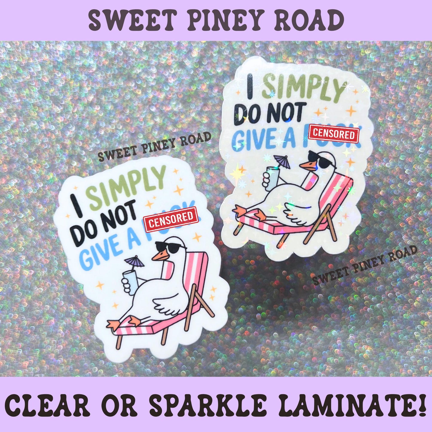 I Simply Do Not Give A F*ck Goose Sticker, Funny Goose Gift, Sarcastic Bird Humor, Burnt Out Office Worker, Introvert Mood Sticker