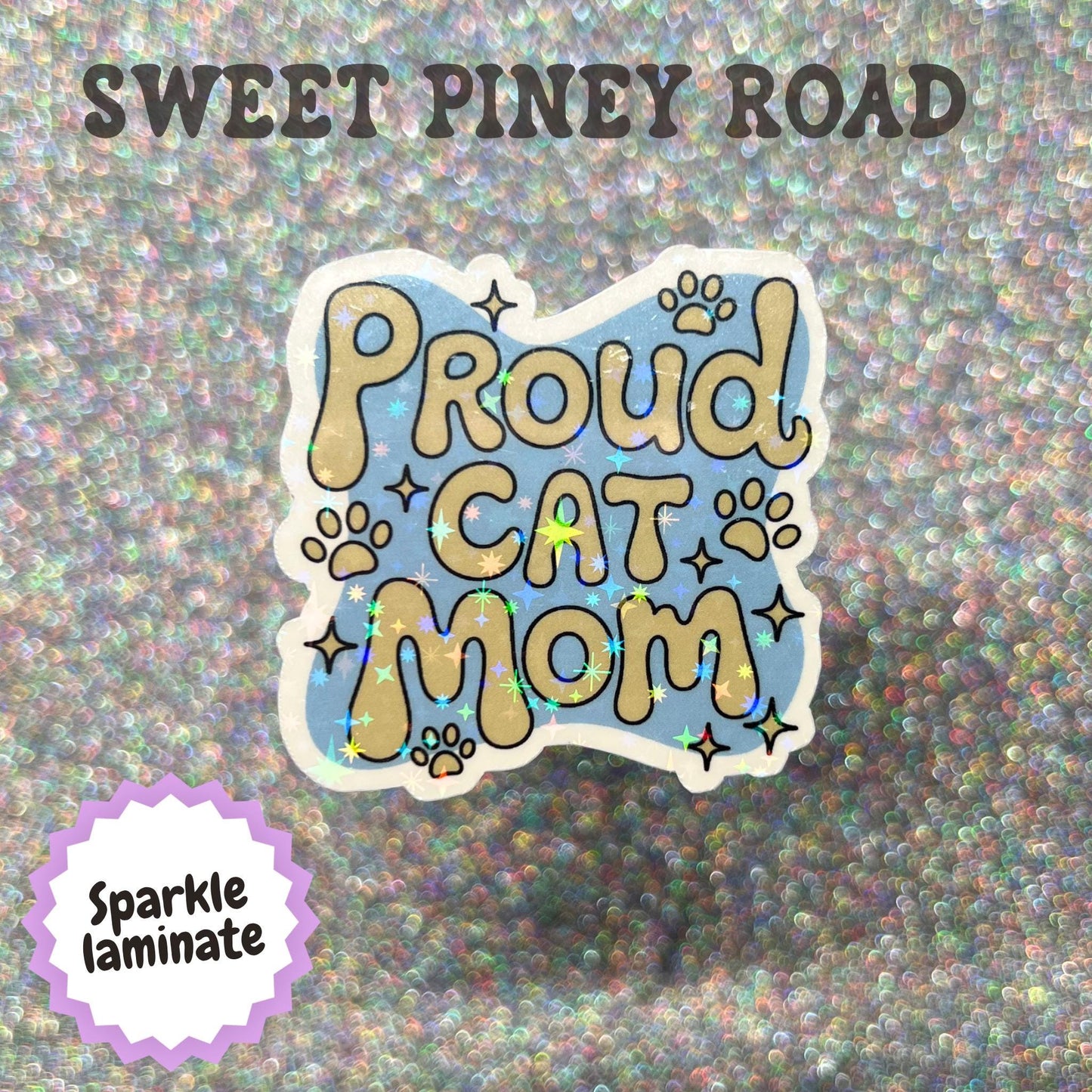 Proud Cat Mom Sticker, Cat Mom Gift, Cat Lover Decal, Pet Parent Stickers, Cute Cat Mom Accessory, Cat Lady Gift