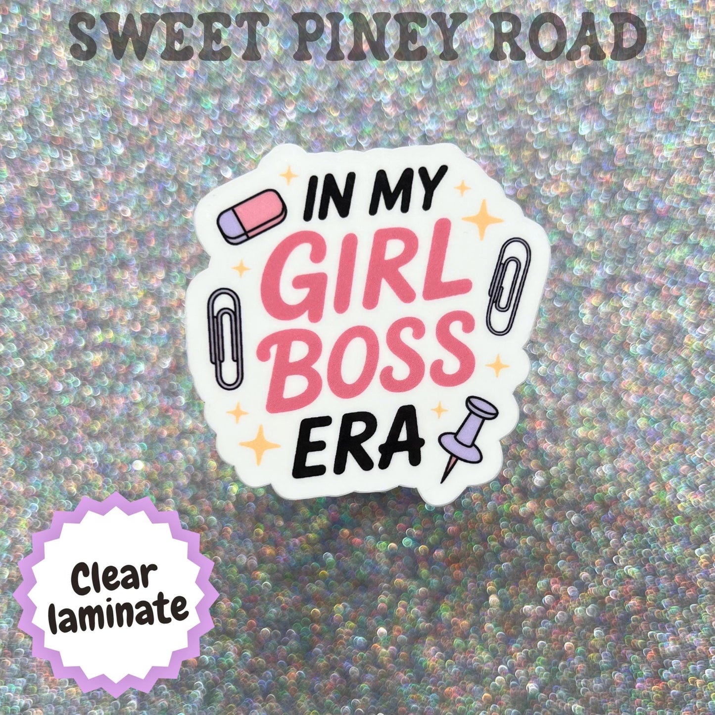 In My Girl Boss Era Sticker, Career Girl Sticker, Female Entrepreneur Gift, Office Worker Decal, Boss Babe Humor, Pink Desk Accessory