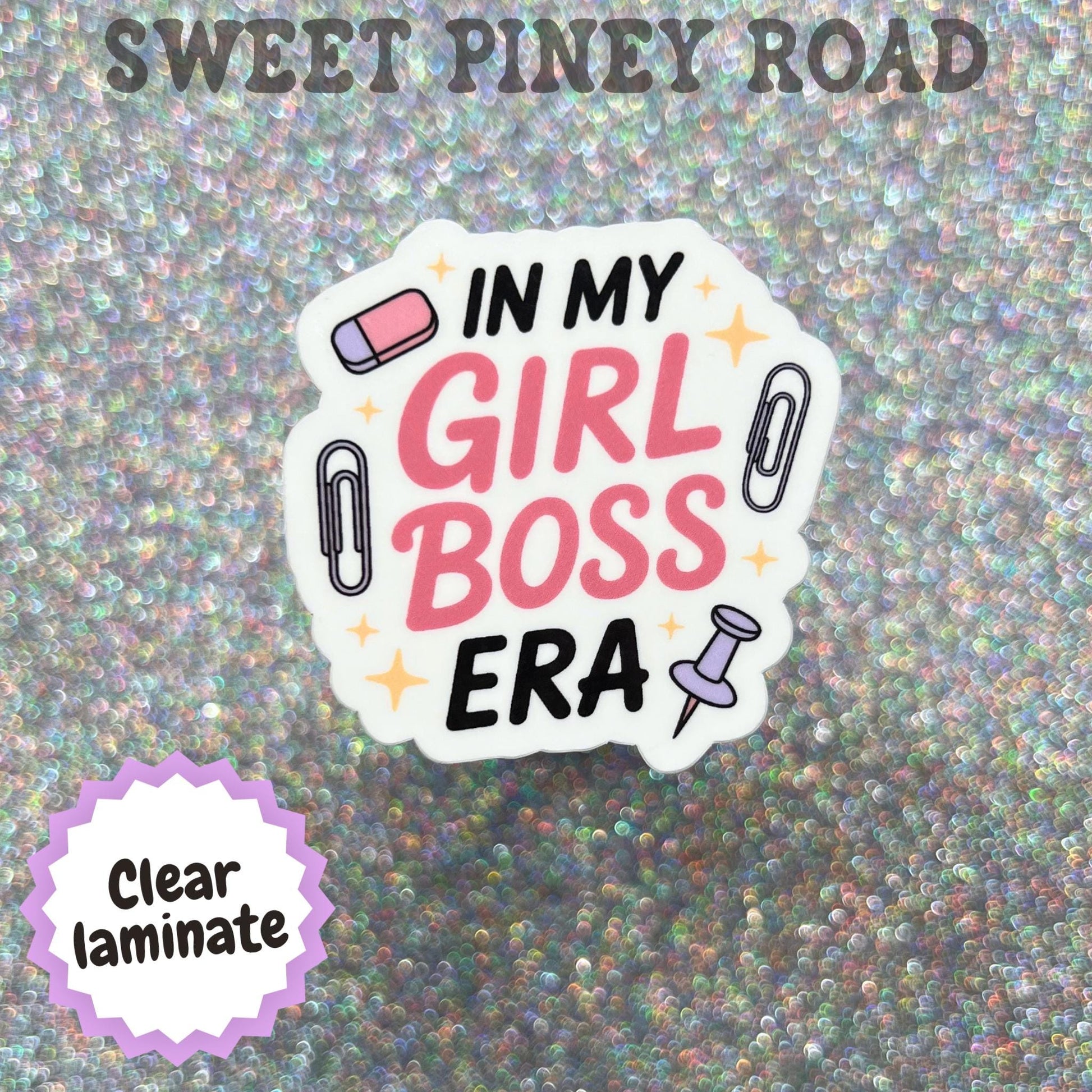 In My Girl Boss Era Sticker, Career Girl Sticker, Female Entrepreneur Gift, Office Worker Decal, Boss Babe Humor, Pink Desk Accessory