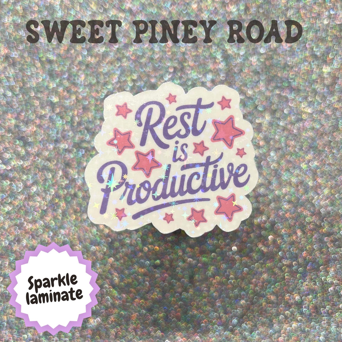 Rest Is Productive Sticker, Self Care Sticker, Mental Health Decal, Productivity Reminder, Motivational Laptop Stickers