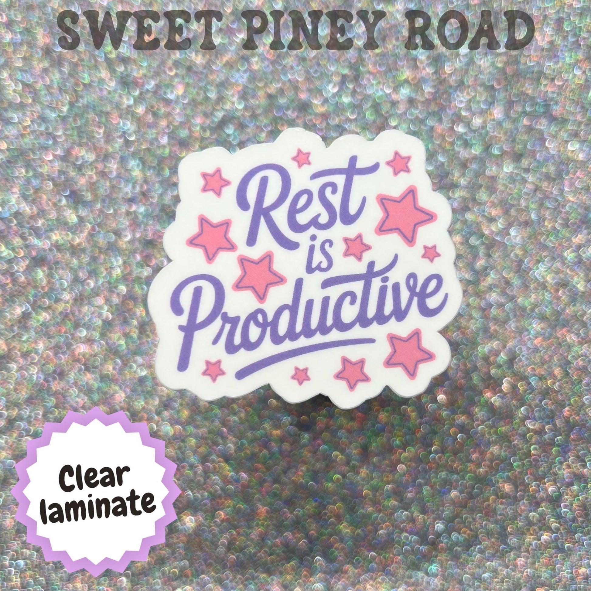 Rest Is Productive Sticker, Self Care Sticker, Mental Health Decal, Productivity Reminder, Motivational Laptop Stickers