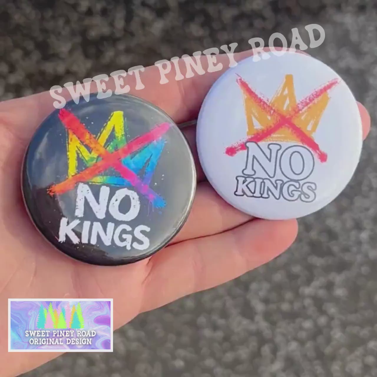No Kings Button Pin, FDT Protest Rally Merch, Abolish ICE Accessory, We The People Leftist Gift, Anti Trump Political