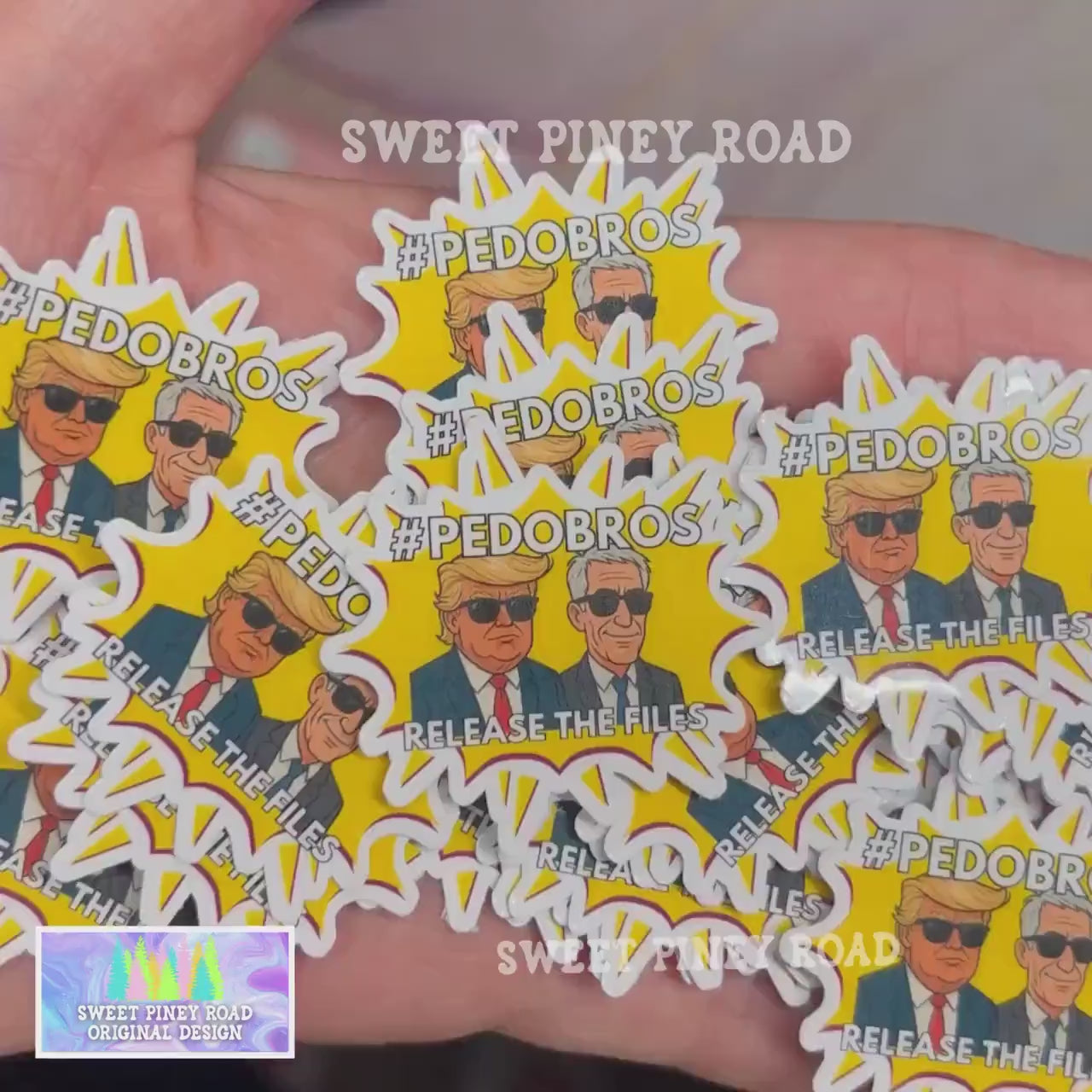 Trump Is A Pedo Sticker Pack 20/40/60 pc Glossy! Funny Anti Trump Stickers, Release The Epstein Files, Anti-ICE Custom Political Sticker