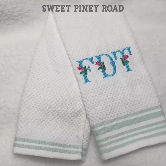 Subtle Anti Trump Hand Towel, F*ck Trump Liberal Gift Political FDT Kitchen Funny Home Decor, Eat The Rich Resist Floral Towels