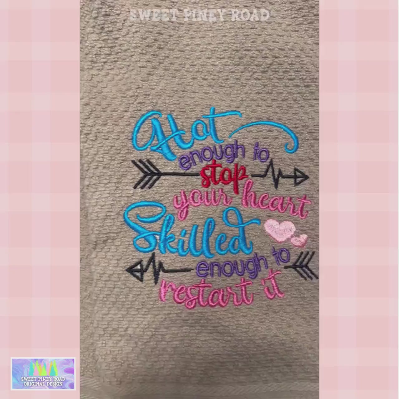 Cute Medical Embroidered Towel, Funny Personalized EMS Bath Decor, Birthday Housewarming Christmas Gift, Nurse Doctor Wash Cloth For Kitchen