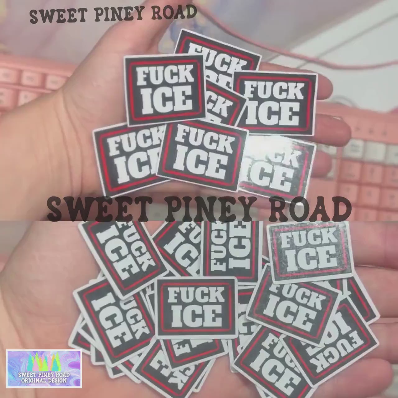 F*ck ICE Stickers 15/30/50/100pc (1 or 2in.) Glossy! Abolish ICE Sticker Pack, Anti Trump Political Protest Rally, Pro Immigration