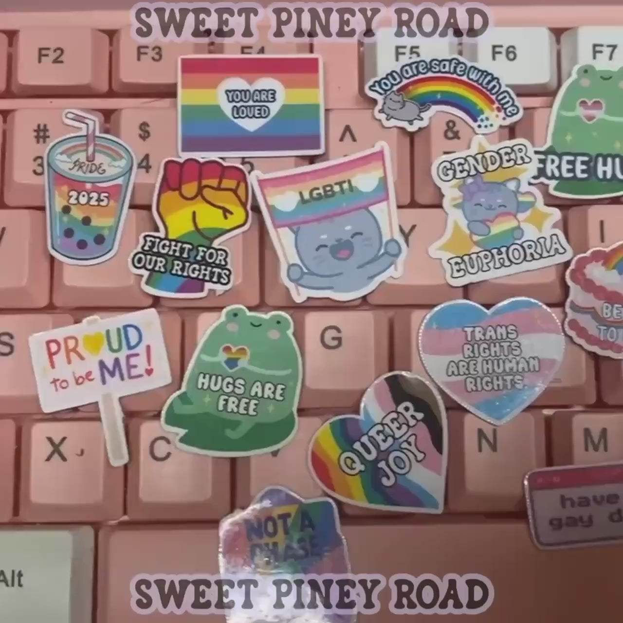Pride Stickers Bundle, LGBTQIA+ Rainbow Support, Mini Vinyl Sticker Pack, Pride Festival Favor, Queer Inclusive Gift, Cute Parade Handouts