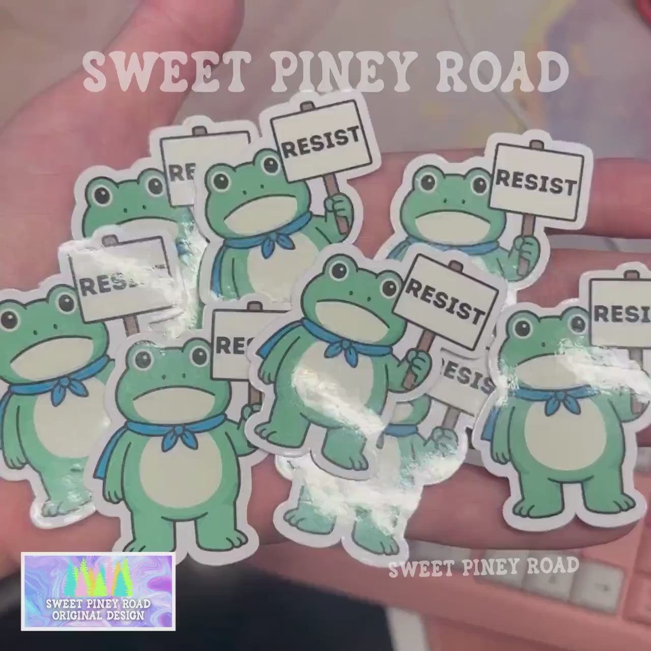 Portland Frog Resist Stickers, Anti-Trump Sticker Pack, Anti Ice Political Humor 2in. Glossy 15/35/50 pc, Cute Frogs Rally Protest Handouts