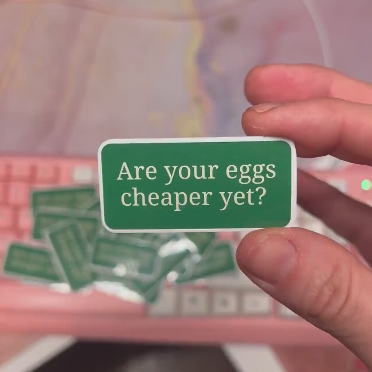Are Your Eggs Cheaper Yet? - 25/50 PC STICKERS (2" x 1" in.) Glossy! Hilarious Anti Trump/Maga Decal Sticker, Fascist Pack, FDT Subtle Gifts