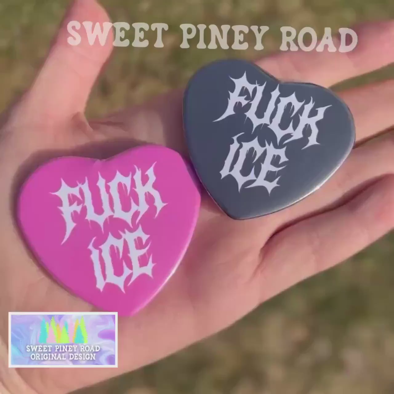 F*ck ICE Metalcore Heart Button Pin, Alternative Goth Abolish ICE Y2K Buttons, Deathcore Hardcore FDT, Anti Trump Pro Immigration