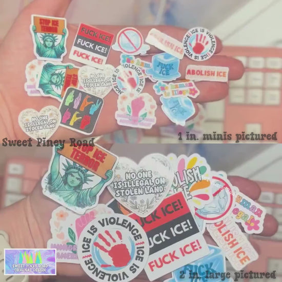F*ck ICE Sticker Pack 15/30/50/100 pc STICKERS (1 or 2in.) Glossy! Abolish ICE Stickers, Chinga La Migra, Anti Trump Pro Immigration