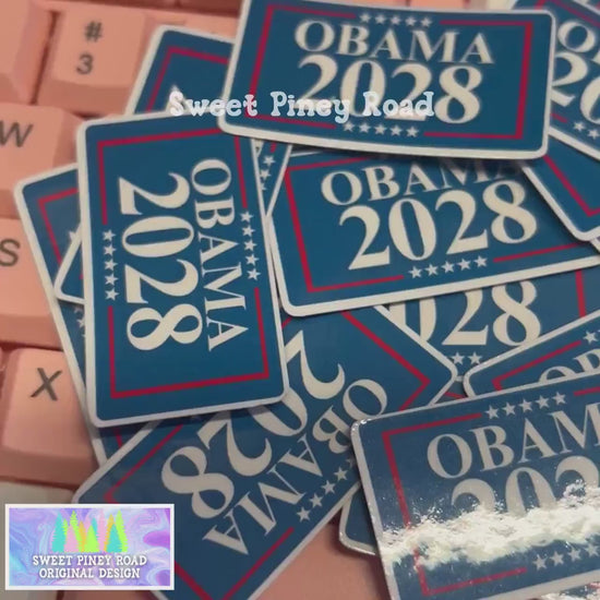 Obama 2028 Glossy Sticker Pack, Anti Trump Sticker, Leftist Protest Gift, Democrat Progressive Stickers, Cute Activism Resist Subtle FDT