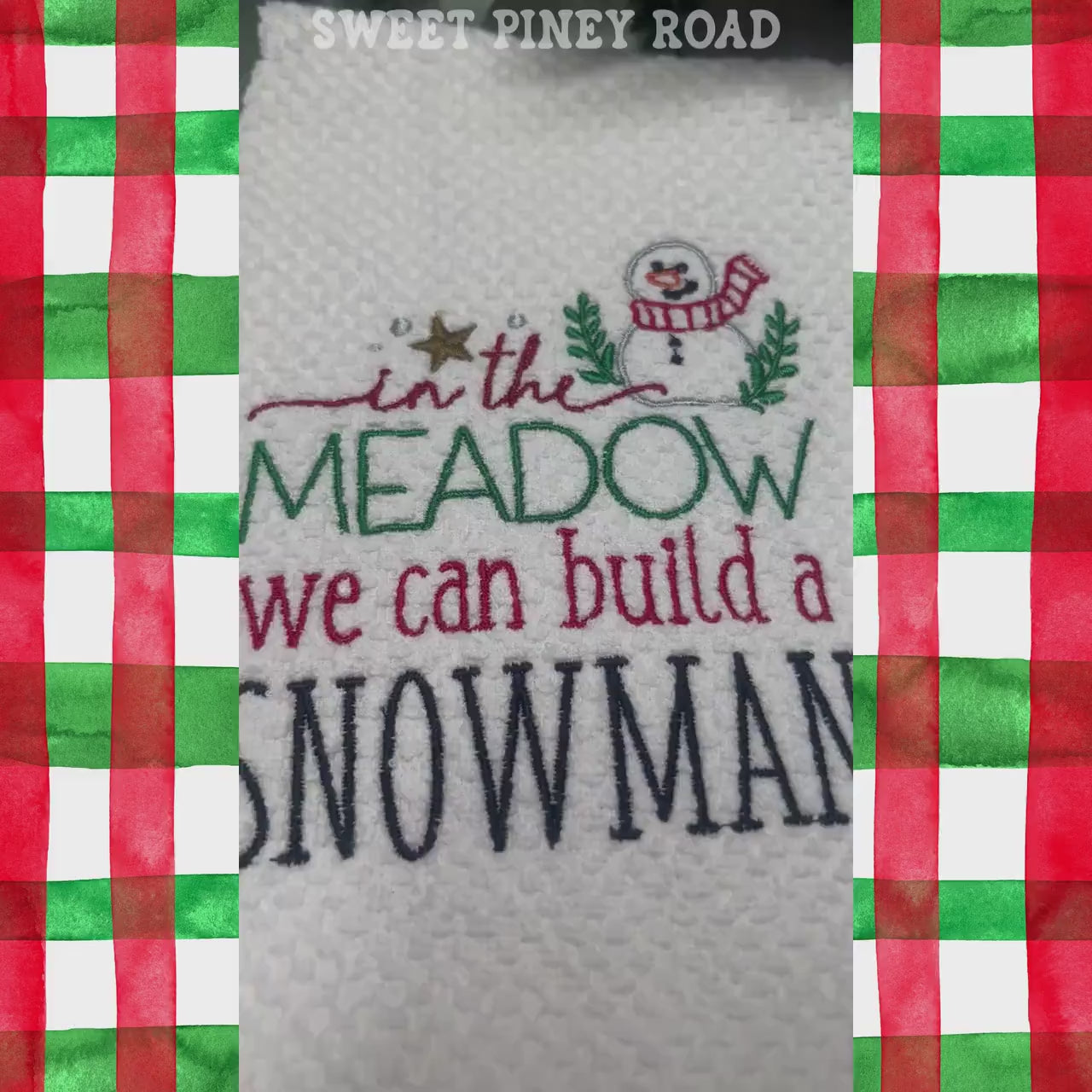 Snowman Embroidered Towel, Personalized Christmas Bath Towel, Custom Holiday Wash Cloth, Cute Winter Farmhouse Decor, Cozy Snow Hostess Gift